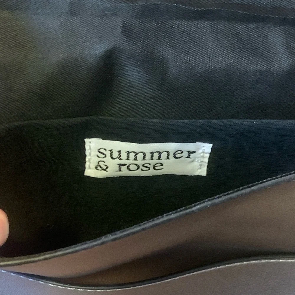 Summer and Rose Celine Gold Silver Metallic crossbody bag purse Clutch Vegan